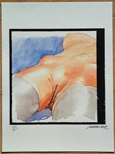 TANINO LIBERATORE stampa FIRMATA numerata acquerello nudo Ranxerox Frigidaire