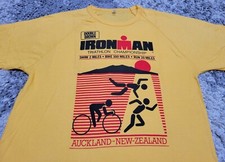 NOS Vintage 1987 Iron Man Triathlon Championship Auckland Nuova Zelanda Uomo M anni 80