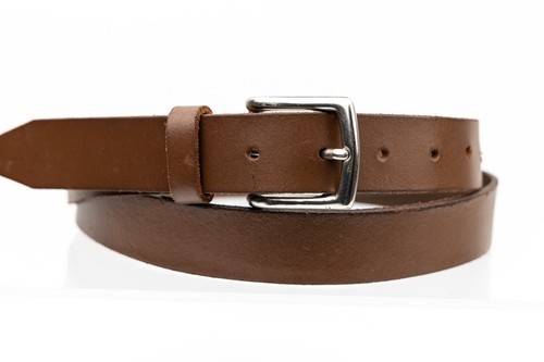 Cintura pelle marrone con - in,