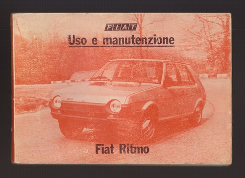 Fiat ritmo libretto uso e - libretto,