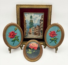 Lotto 4 QUADRI ricamati MEZZO