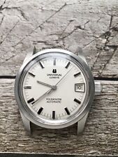 Vintage Rare 1960 Universal Geneve Polerouter White Auto ref.869112  Cal.1-69