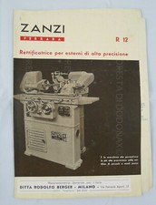 INDUSTRIA MECCANICA ZANZI FERRARA RETTIFICATRICE MACCHINA UTENSILE  METALLI 1949