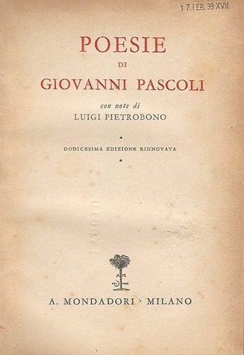 Poesie giovanni pascoli - di,