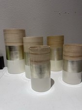 Vaso cilindro bambù oro e