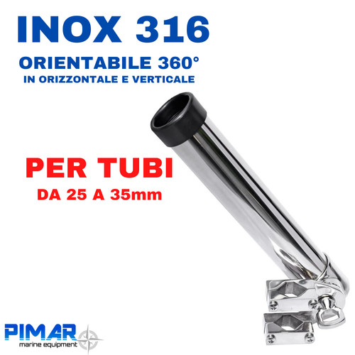 Portacanna acciaio inox 316 - portacanna,