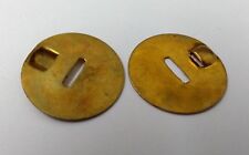 Originale Vintage Militare Problema Rotondo Ottone Tipo Supporto Piatti X 1 Paio
