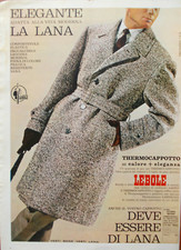 Pubblicità Advertising Werbung Italian Clipping 1962 THERMO CAPPOTTO LEBOLE LANA