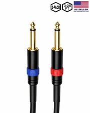 2 PACK 3-25ft 1/4 to 1/4 Pro