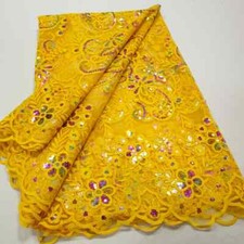 Tessuto pizzo africano ricamo