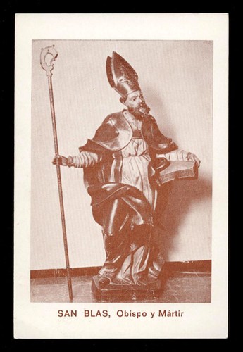 Santino holy card biagio - santino-holy, card"s.biagio
