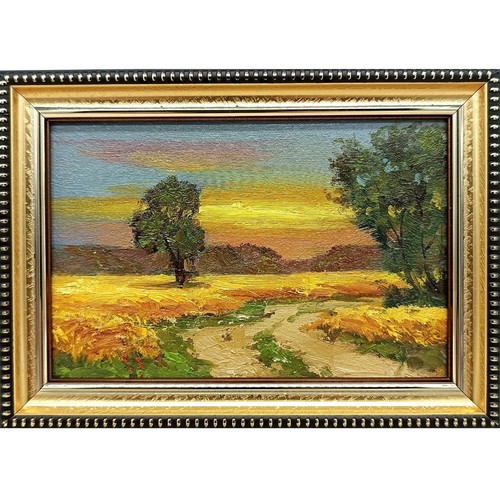 Quadro olio originale tramonto
