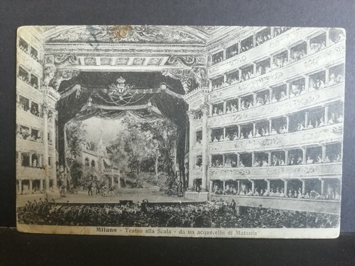 Cartolina milano teatro alla - cartolina,