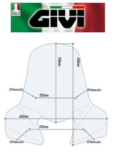 SOLO LASTRA PARABREZZA TRASPARENTE HONDA SH 300 i 2007 2008 2009 2010 GIVI 308A