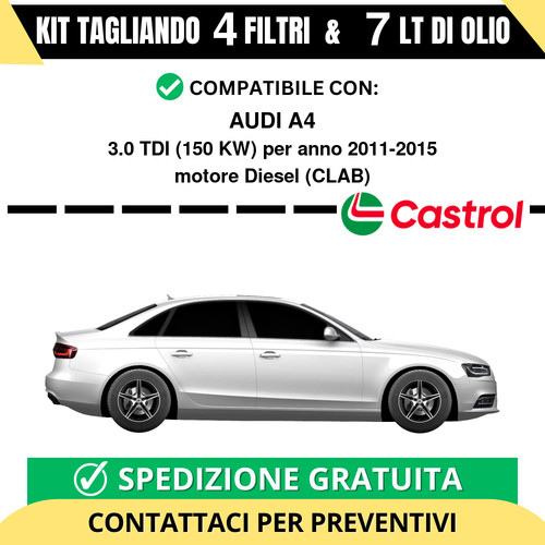 Tagliando per audi 0 - a4, 3.0