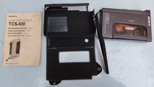 Sony Stereo Cassette Corder TCS-430 + Custodia + Istruzioni