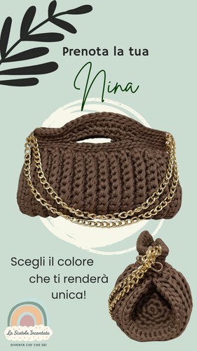 Borsa nina realizzata mano - borsa,
