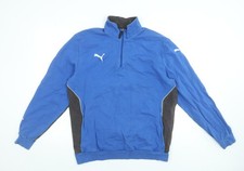 Felpa Pullover Puma Uomo Blu 1/4 Zip Taglia M
