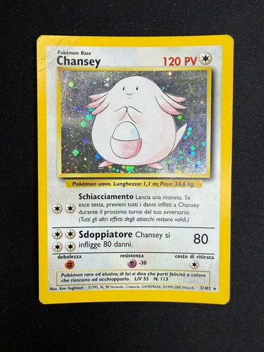 Pokemon chansey 102 set base - 3/102,