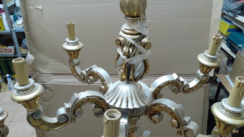 Lampadario legno luci - legno, luci.
