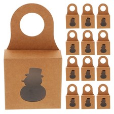  25pz Scatole Regalo Carta Scatole di Carta per con Finestra Trasparente Regali Vino Vuoto