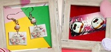 Lotto stock 2 paia earring bijoux Orecchini fimo handmade pasticcini  ciambelle 