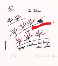 ROMANO LEVI "EX LIBRIS". ... Buona primavera ....Grappa Levi