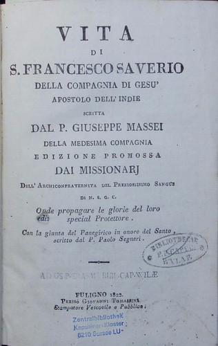Vita francesco saverio - s.,