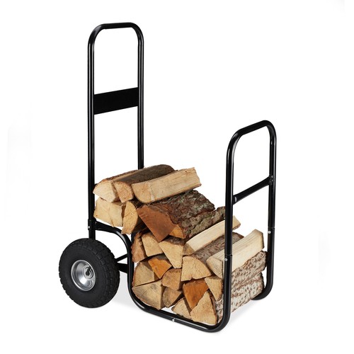 Carrello portalegna largo - , con