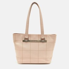 Borsa Chanel beige quadrata in