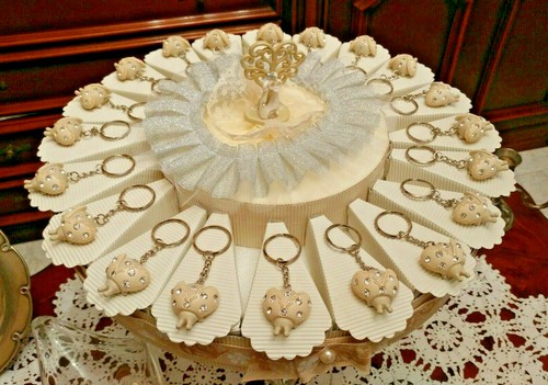Torta bomboniere portachiave - bomboniere,