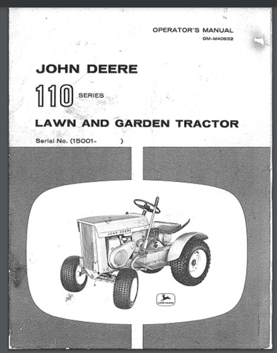 John deere 110 - john, 1965