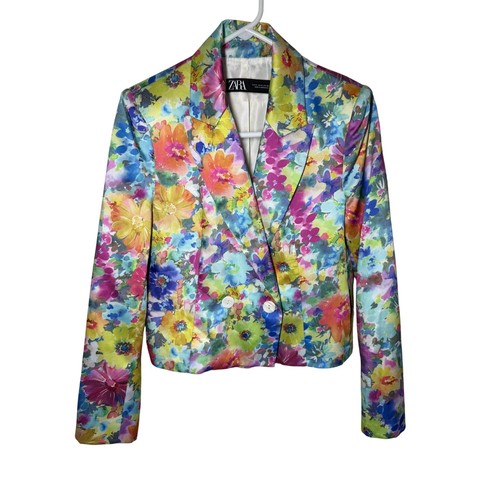 Blazer zara floreale donna - donna, m
