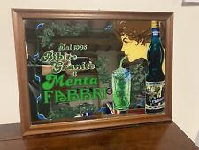 specchio pubblicitario vintage MENTA FABBRI 46x60cm originale 80'/90'