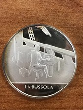 LA BUSSOLA STRUMENTO NAUTICA   MEDAGLIA ARGENTO .925  SILVER FDC PROOF Gr. 14