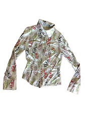 Camicia da donna Elegante Giacca Shirt Maglia Viscosa Vintage Size 42