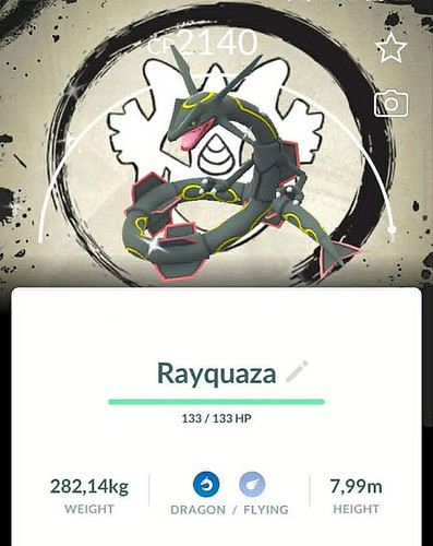 Pokémon shiny rayquaza go - shiny,