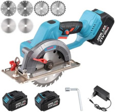 Sega circolare senza spazzole, sega circolare a batteria da 20 V, 1080 giri/min,