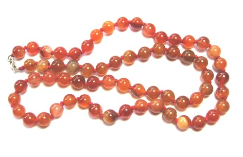 Collana sfera carneol - a,
