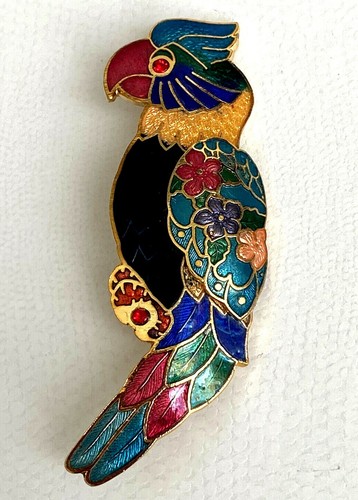 Grande broche vintage émail - vintage,