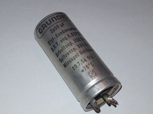 Grundig elko 2x50uf 350 385v - elko, 350/385v