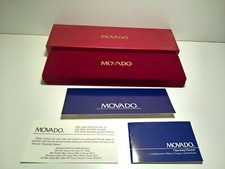 ULTRA RARE VINTAGE MOVADO MUSEUM WTATCH BOX WITH BLANK GUARANTEE