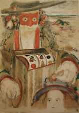 FIGURE IN MASCHERA VINCENZO MUSCATELLO Carnival - Litografia Originale