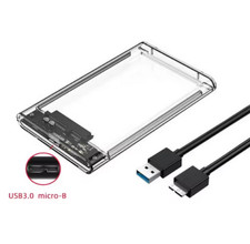 BOX CASE 2,5 HARD DISK SATA USB HDD SATA ESTERNO DISCO DRIVE PORTATILE trasp