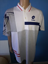 MAGLIA POLO UOMO BIANCO MANICA CORTA MARCA LOTTO FOR BORIS BECKER TAGLIA XL