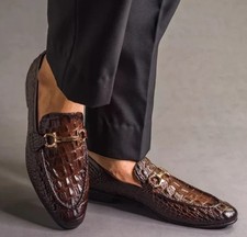 Mocassino uomo coccodrillo