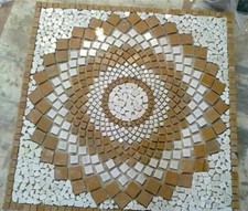 Rosone a mosaico 90x90 cm, in