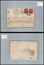 Storia postale Regno UI da Villa di Chiavenna a Milano Ferrovia sassone 37