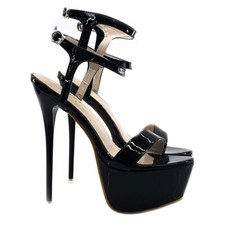 Sexy MULE cubista tacco a spillo 17.5 cm stiletto - KH101 NERO