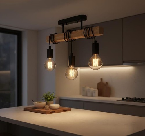 Lampadario industriale con